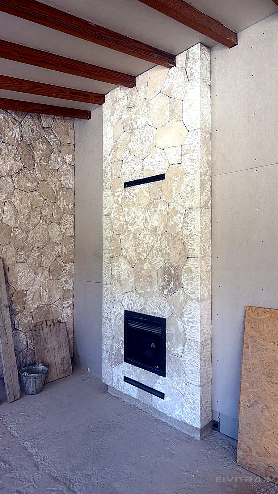 Construcción en piedra natural — proyecto real de EIVITRAX